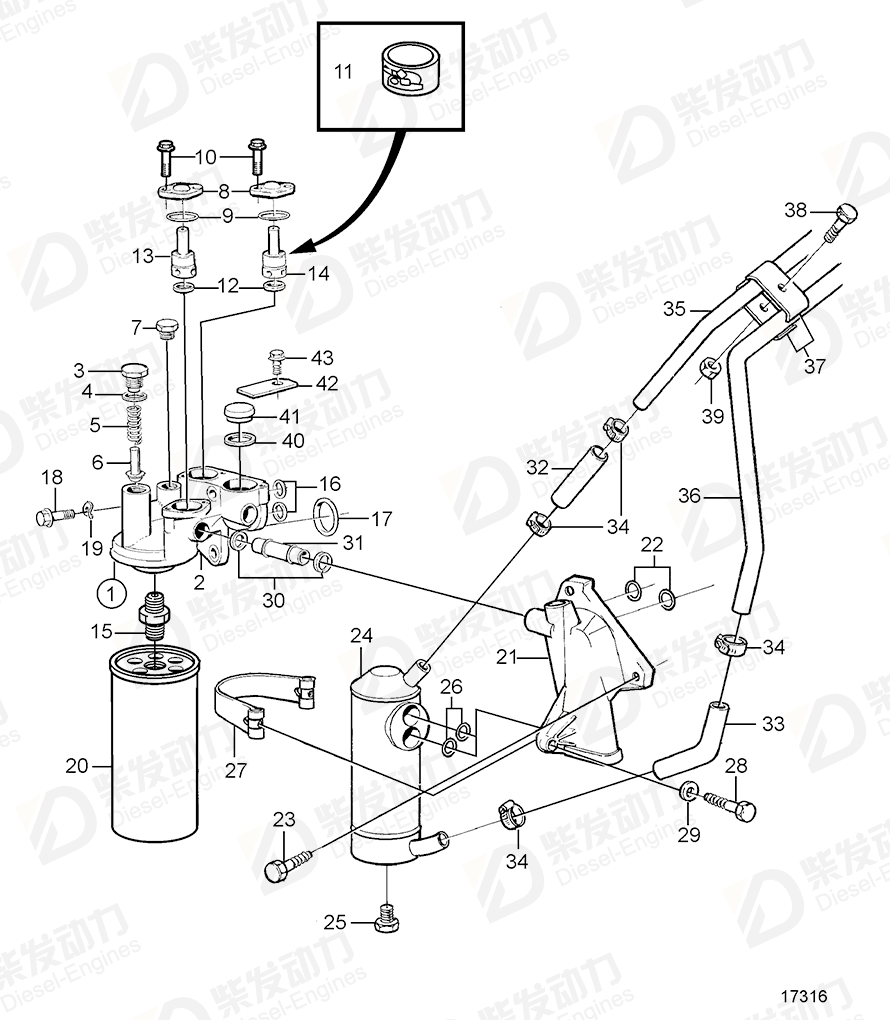 volvo penta Housing 420613 Drawing volvo penta Housing 420613 Drawing